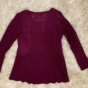 New RXO Medium maroon long sleeve shirt new with tags
